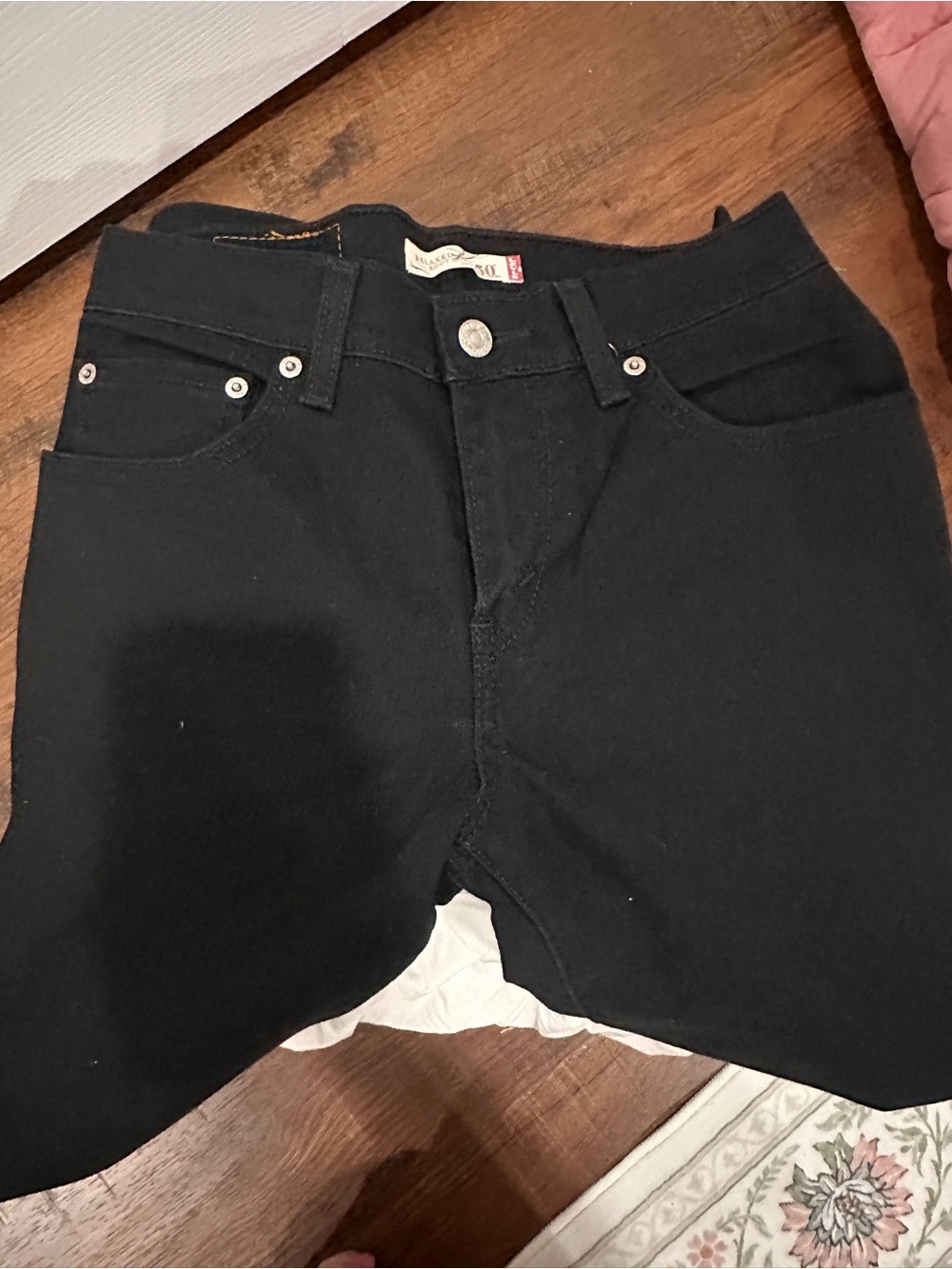 Levi's Classic Relaxed Bootcut Jeans Black Stretch Size 4M
